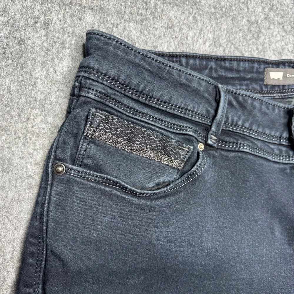 Levi's Demi Curve Classic Rise Skinny Jeans Black Wash Denim Size‎ 33